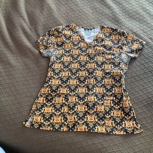 Halloween scrub top
